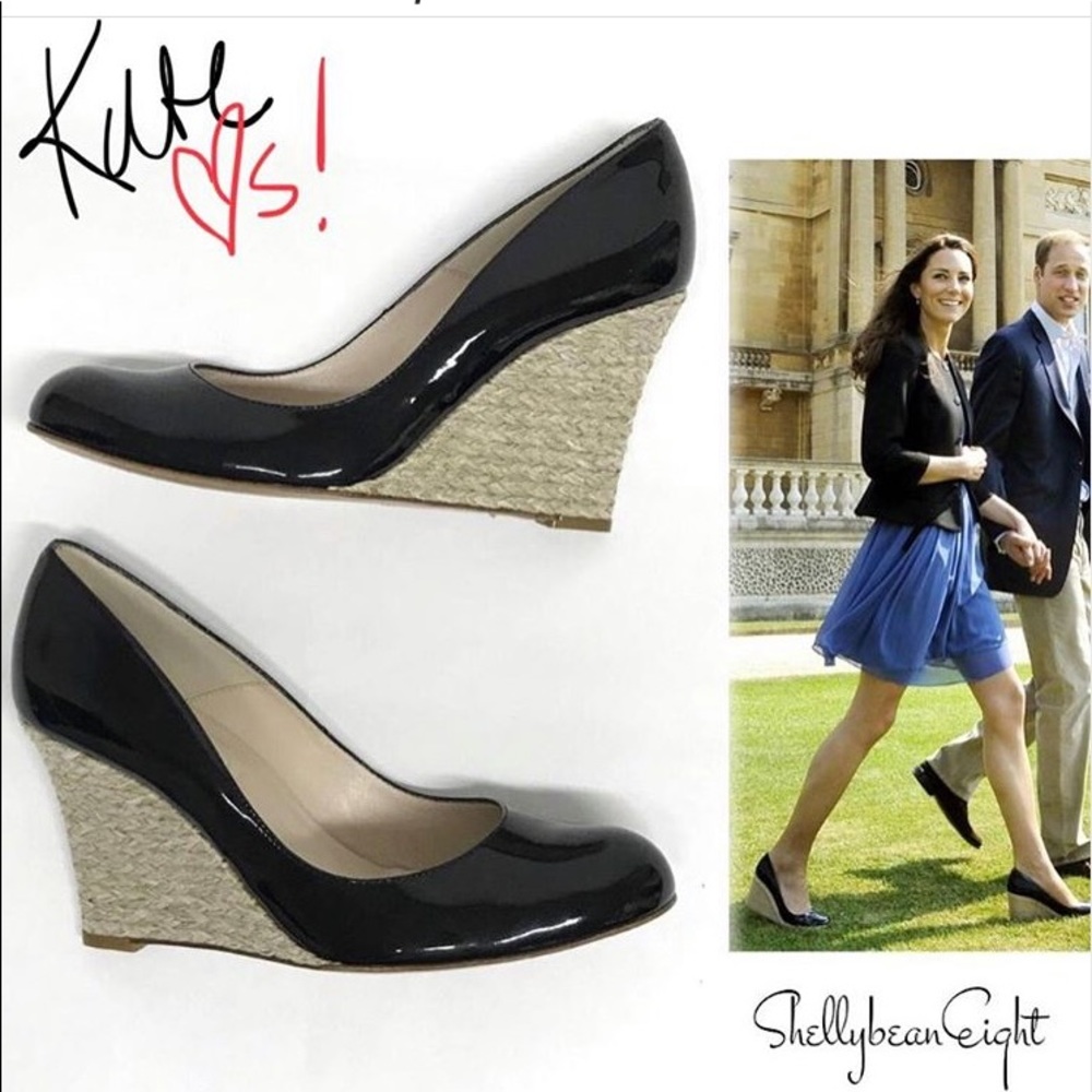 ❌❌SOLD❌❌ LK BENNETT MADDOX Wedge Heels 39 8.5 9 - Picture 1 of 8